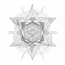 guiding star tattoo design idea