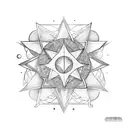 guiding star tattoo design idea