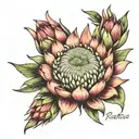 protea flower   tattoo design idea