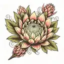protea flower   tattoo design idea