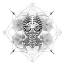 A cybernetic spine  tattoo design idea