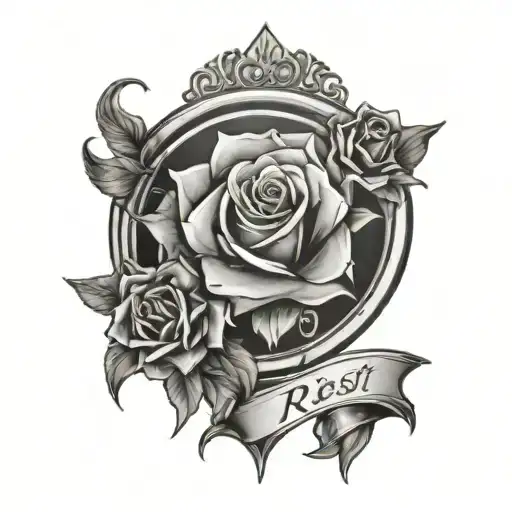 rest in peace tattoo design idea