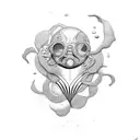 diving  tattoo design idea