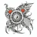 Binary code in length 4 number in the center of the chest tattoo design idea