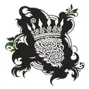 three point crown tattoo design idea