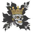 three point crown tattoo design idea