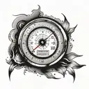 speedometer tattoo design idea