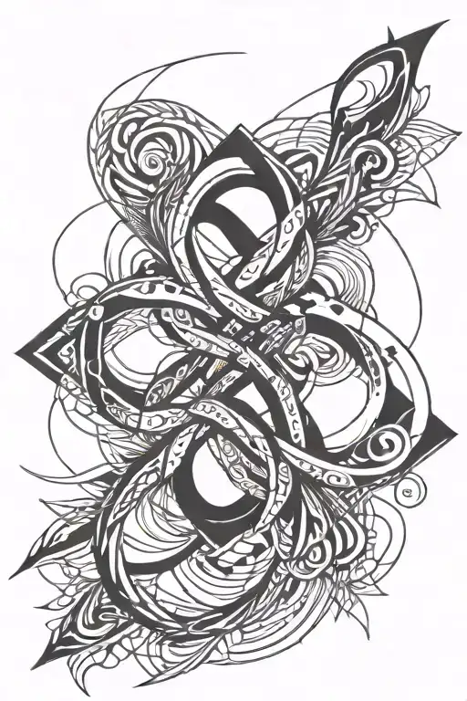 infinity symbol tattoo design idea