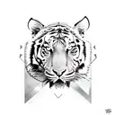 the tiger bit the snake  tattoo design idea