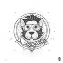 un sol con un corazón con el nombre "Pedro " por dentro tattoo design idea