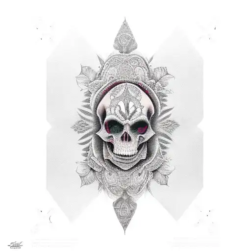 dahli patterns surreal tattoo design idea