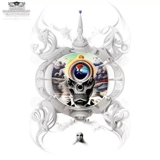 Salvadore dali, patterns,  surreal tattoo design idea