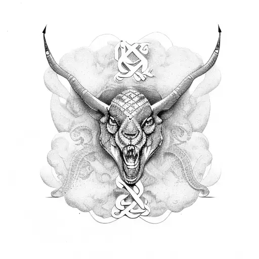 alphabets M T D and G tattoo design idea