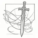 Templar sword tattoo design idea