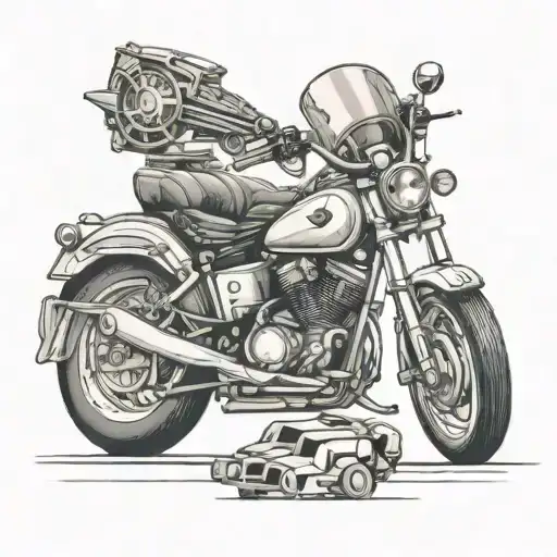 Air Force motorcycle accident   tattoo design idea