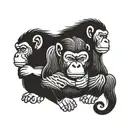 the three wise monkeys hear no evil speak no evil see no evil tattoo design idea