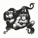 the three wise monkeys hear no evil speak no evil see no evil tattoo design idea