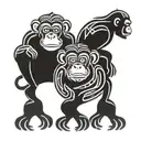 the three wise monkeys symbol in japan  tattoo design idea