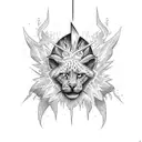 24/7 with lightning bolt tattoo design idea