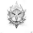 24/7 with lightning bolt tattoo design idea