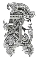 Combine elements of ancient Egyptian and African lore to create a unique tattoo design inspired by the rich history of both cultures tattoo design idea