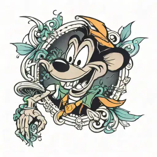 disney goofy tattoo design idea