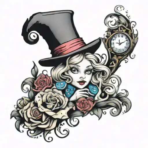 Alice In Wonderland tattoo design idea