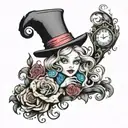 Alice In Wonderland tattoo design idea