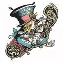 Alice In Wonderland tattoo design idea