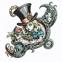 Alice In Wonderland tattoo design idea