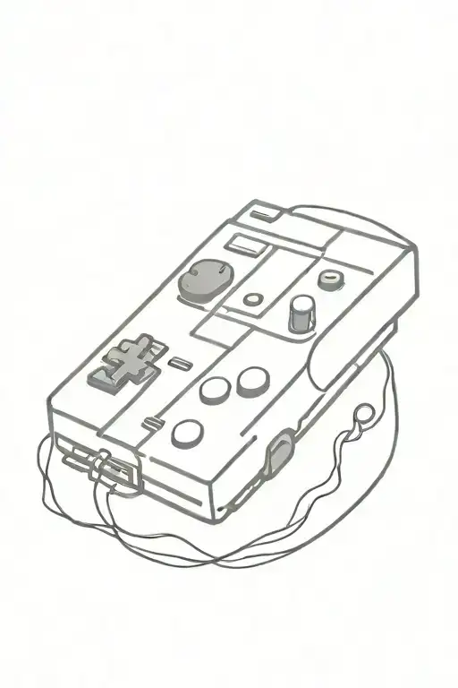music gaming 8bit games tattoo design idea