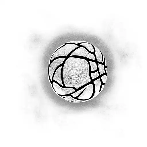 basketball with text  tattoo design idea