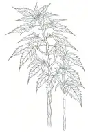 hemp tree tattoo design idea