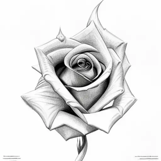 Rose with fire tattoo design idea