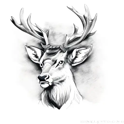 Irish Stag tattoo design idea