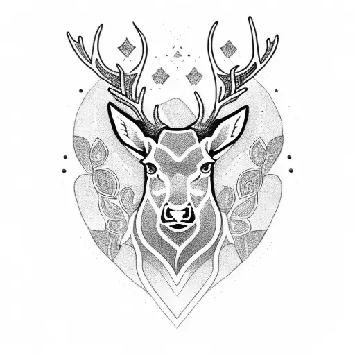 Irish Stag  tattoo design idea
