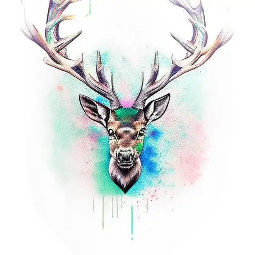 Irish Stag  tattoo design idea
