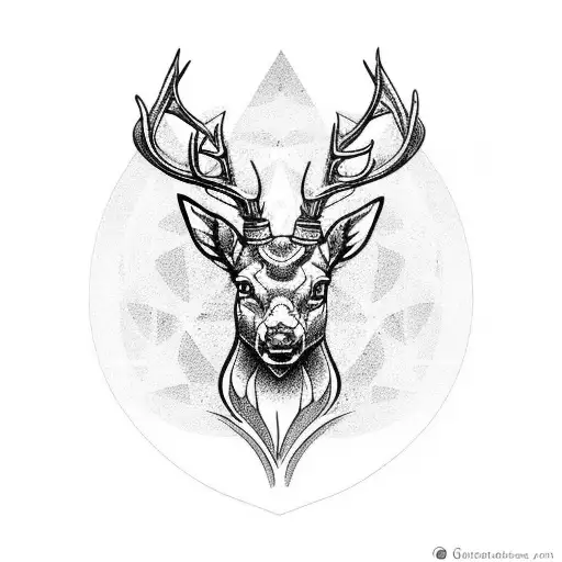 Irish Stag  tattoo design idea