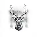 Irish Stag tattoo design idea