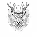 Irish Stag  tattoo design idea
