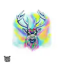 Irish Stag  tattoo design idea