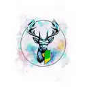 Irish Stag  tattoo design idea
