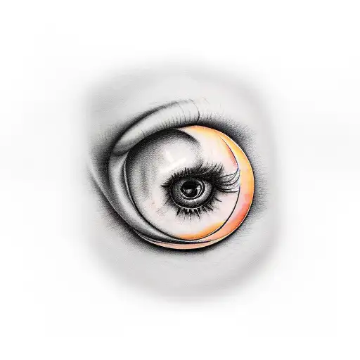 peach tattoo design idea