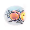 peach tattoo design idea
