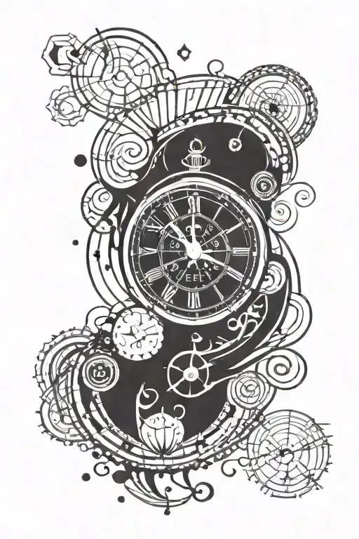 A unique tattoo design of a digital clock showing the birthdates of your two kids, Charlotte and Oliver, with binary code swirling around the numbers tattoo design idea