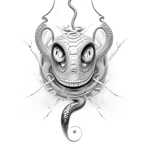  menacing Medusa head, snake hair , diamond, rose. tattoo design idea