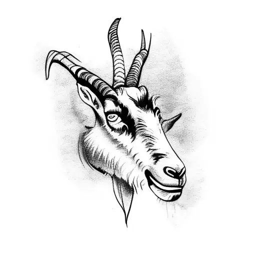 Lebron as. a goat tattoo design idea
