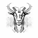 Lebron as. a goat tattoo design idea