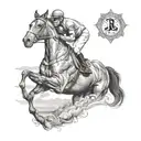 racehorse  tattoo design idea