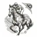 racehorse  tattoo design idea